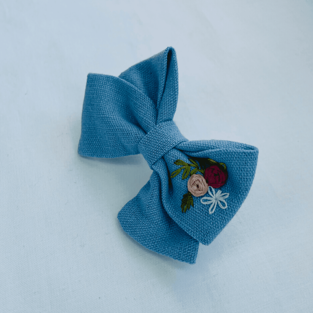 Ada Joy Fiocchi Per Neonata In Lino – Confezione Da 6 Con Fascia In Nylon E Clip, Eleganza Per Baby Shower E Battesimo - 4
