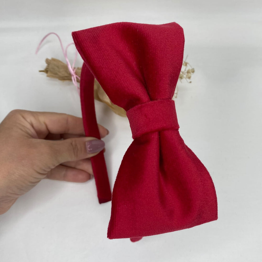 YARIEW Cerchietto per capelli rosso da donna, fascia rossa con fiocco YARIEW Cerchietto per capelli rosso da donna, fascia rossa con fiocco
