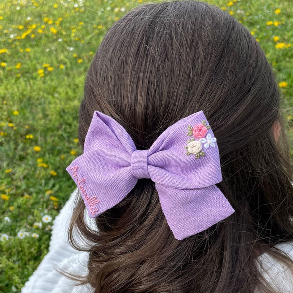 Fiocco Personalizzato con il Nome Viola