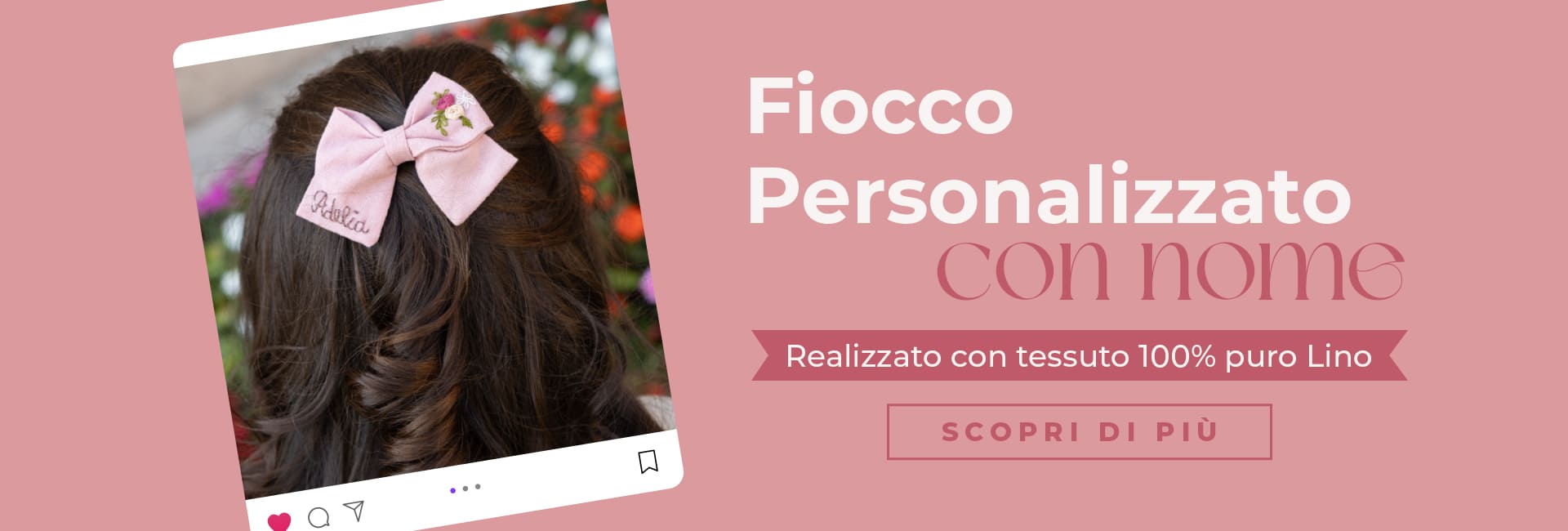 Accessorio personalizzato con nome! Realizzato con tessuto 100% puro lino!